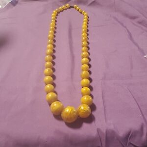 Yellow Beaded Necklace
